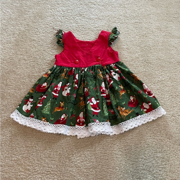 18M Christmas Dress - Ricrac & Ruffles - Picture 4 of 6